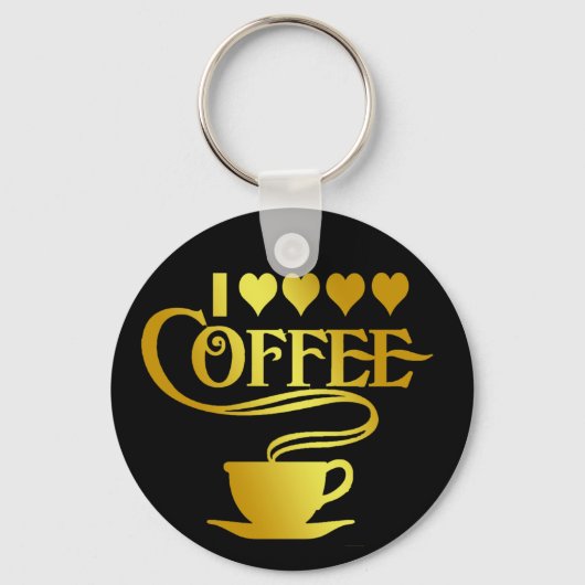 PORTE-CLÉS J'ADORE LE CAFÉ (Recto)