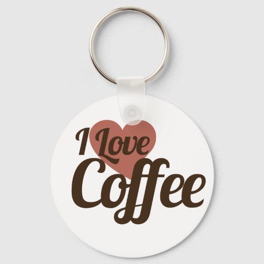 Porte-clés J'adore le café (Recto)