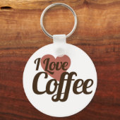 Porte-clés J'adore le café (Recto)