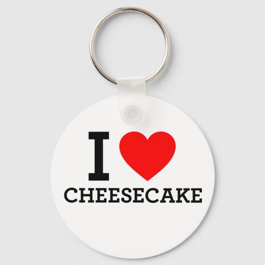 Porte-clés J'adore le gâteau au fromage (Recto)