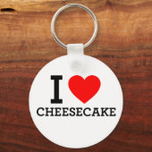 Porte-clés J'adore le gâteau au fromage (Recto)