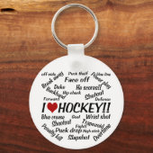 Porte-clés J'adore le hockey (Recto)
