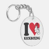 Porte-clés J'adore le kickboxing (Devant gauche)