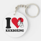 Porte-clés J'adore le kickboxing (Dos)