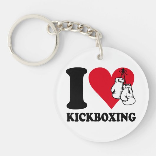Porte-clés J'adore le kickboxing (Devant)