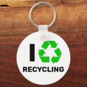 PORTE-CLÉS J'ADORE LE RECYCLAGE (Recto)