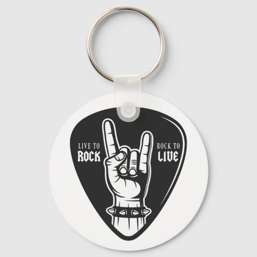 Porte-clés J'adore le rock (Recto)