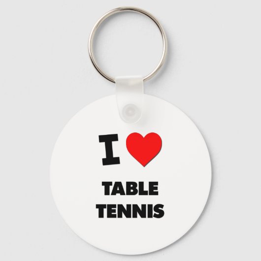 Porte-clés J'adore le tennis de table (Recto)