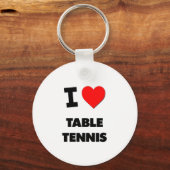 Porte-clés J'adore le tennis de table (Recto)