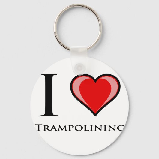 Porte-clés J'adore le trampolining (Recto)