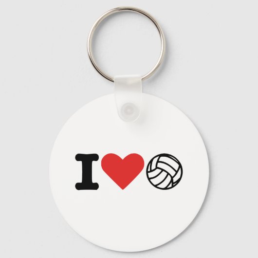 Porte-clés J'adore le volley-ball (Recto)