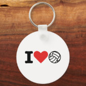 Porte-clés J'adore le volley-ball (Recto)