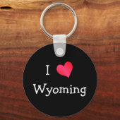 Porte-clés J'adore le Wyoming (Recto)