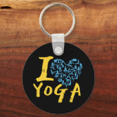 Porte-clés J'adore le Yoga (Recto)