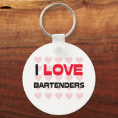 PORTE-CLÉS J'ADORE LES BARTENDERS (Recto)