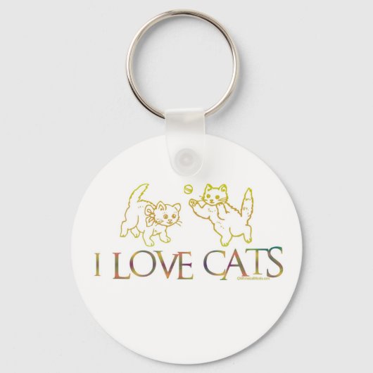 PORTE-CLÉS J'ADORE LES CHATS (Recto)