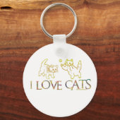 PORTE-CLÉS J'ADORE LES CHATS (Recto)