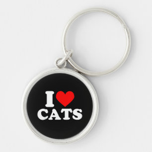 Porte-clés J'adore les chats - J'adore les chats J'aime les c