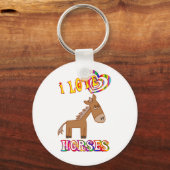 PORTE-CLÉS J'ADORE LES CHEVAUX (Recto)