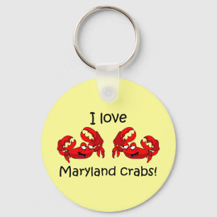 Porte-clés J'adore les crabes des maryland !
