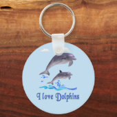 Porte-clés J'adore les dauphins (Recto)