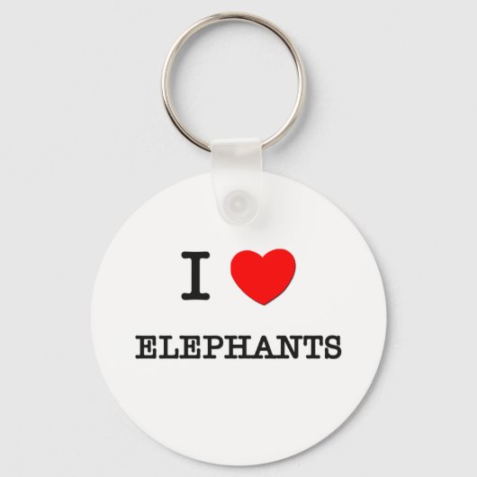 Porte-clés J'adore les ÉLÉPHANTS (Recto)