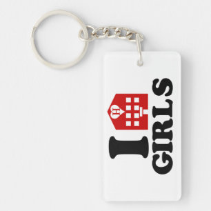 Porte-clés J'adore les filles d'hôtel