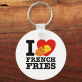 Porte-clés J'adore les frites françaises (Recto)