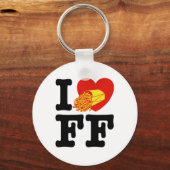 Porte-clés J'adore les frites françaises (Recto)