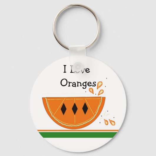 Porte-clés J'adore les oranges (Recto)