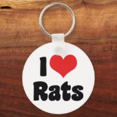 Porte-clés J'adore les rats à coeur (Recto)