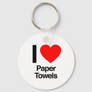 Porte-clés j'adore les serviettes en papier
