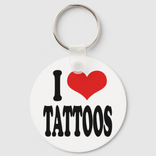 Porte-clés J'adore les tatouages