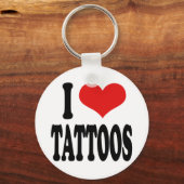 Porte-clés J'adore les tatouages (Recto)