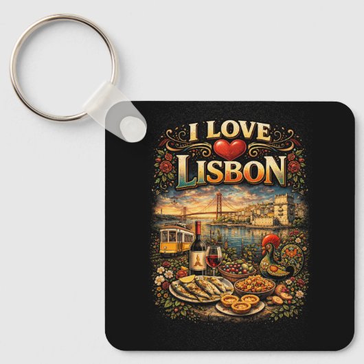 Porte-clés J'adore Lisbonne (Recto)