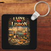 Porte-clés J'adore Lisbonne (Verso)