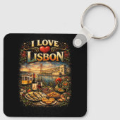 Porte-clés J'adore Lisbonne (Dos)