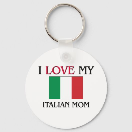 Porte-clés J'adore ma maman italienne (Recto)