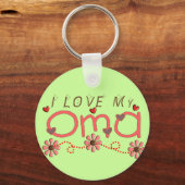 Porte-clés J'adore mes cadeaux OMA (Recto)