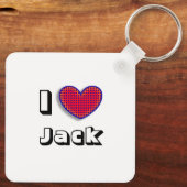 Porte-clés J'adore mon chien | Photo (Verso)