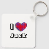 Porte-clés J'adore mon chien | Photo (Dos)