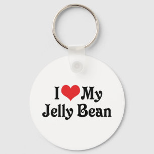 Porte-clés J'adore mon Jelly Bean