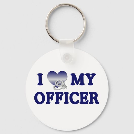 Porte-clés J'adore mon officier (Recto)