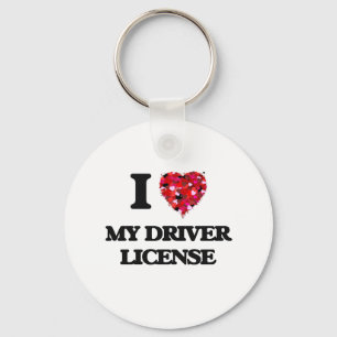Porte-clés J'adore mon permis de conduire