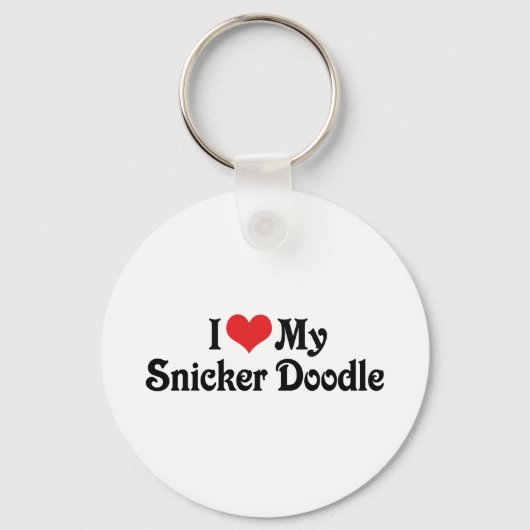 Porte-clés J'adore mon Snicker Doodle (Recto)