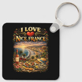 Porte-clés J'adore Nice (Dos)