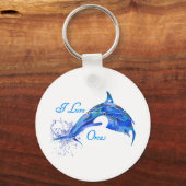 PORTE-CLÉS J'ADORE ORCAS BLUE (Recto)