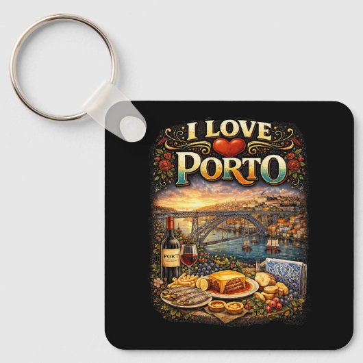 Porte-clés J'adore Porto (Recto)