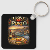 Porte-clés J'adore Porto (Dos)