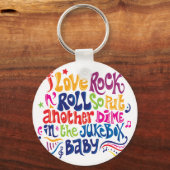 Porte-clés J'adore rock'n roll (Recto)